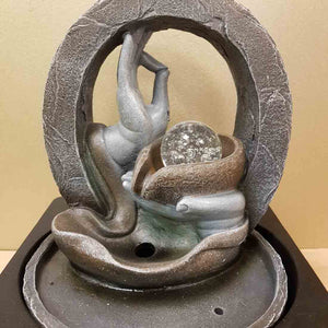 Pouring Namaste Hand Water Feature with LED (approx. 23x18x18cm)
