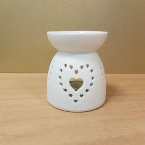 White Hearts Oil Burner