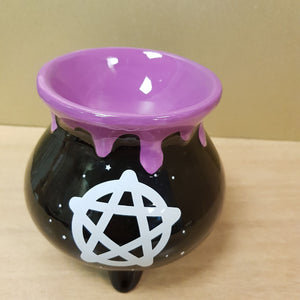 Pentacle Cauldron Oil Burner with (approx. 12.5x11.5cm)