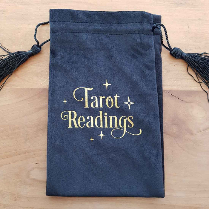 Tarot Readings Black Velvet Bag (approx. 19x12cm)