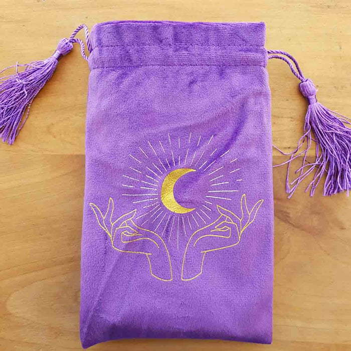 Purple Hands Velvet Tarot Bag (approx. 19x12cm)