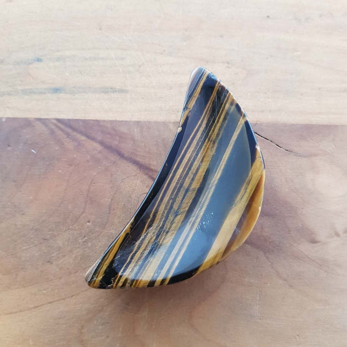 Gold Tiger's Eye Crescent Dish (approx. 2x8.5x4cm)