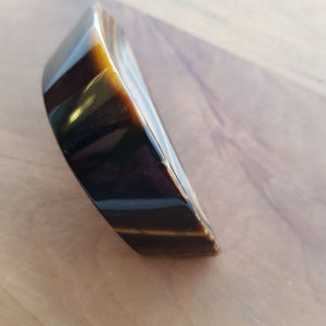 Gold Tiger's Eye Crescent Dish (approx. 2x8.5x4cm)