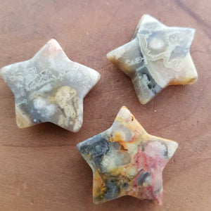 Crazy Lace Agate Star (assorted. approx. 3x3x1cm)