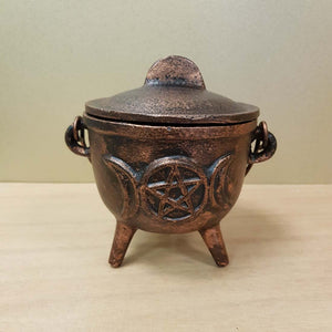 Triple Moon Antique Incense Cauldron