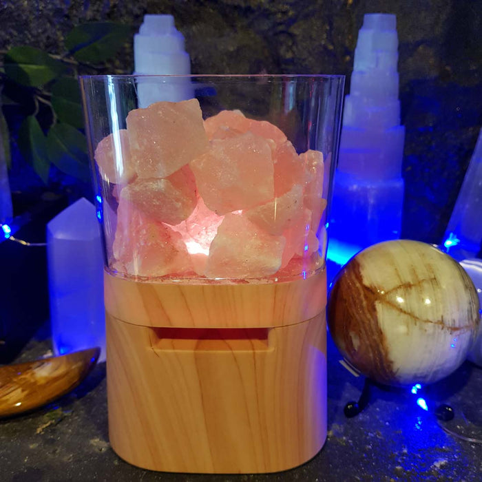 Aura Song Himalayan Salt Lamp & Speaker (approx. 16x10x10cm)
