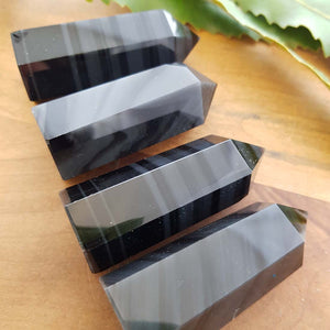 Banded Obsidian Polished Point (assorted. approx. 6x2x2.5cm)