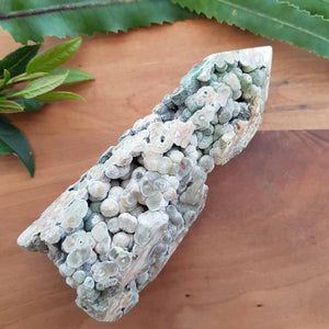 Orbicular Ocean Jasper Druzy Point (approx. 13.5x5.5x5cm)