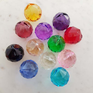 Colourful Glass Prism for Creating Hanging Prisms (assorted colours. approx. 3cm diameter)