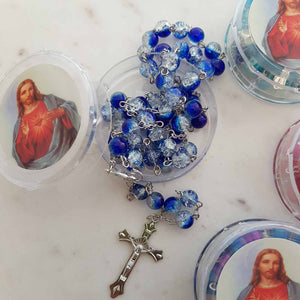Glass Rosary Beads (assorted colours)
