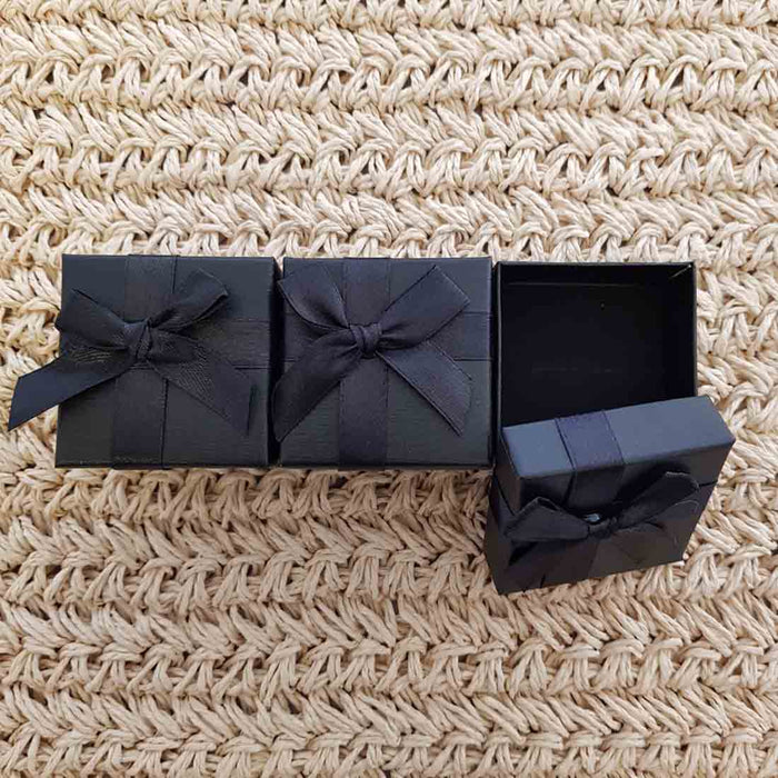 Black Gift Box with Bow (suitable for rings)