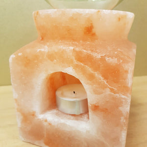 Himalayan Salt Cube Oil Burner (approx. 13.5x11.5cm)