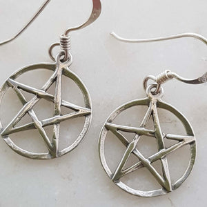 Pentacle Earrings (sterling silver)