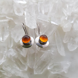 Amber Earrings (sterling silver)
