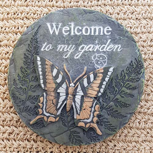 Butterfly Welcome Stepping Stone (approx. 25cm diameter)