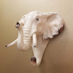 Cream Elephant Head Hook