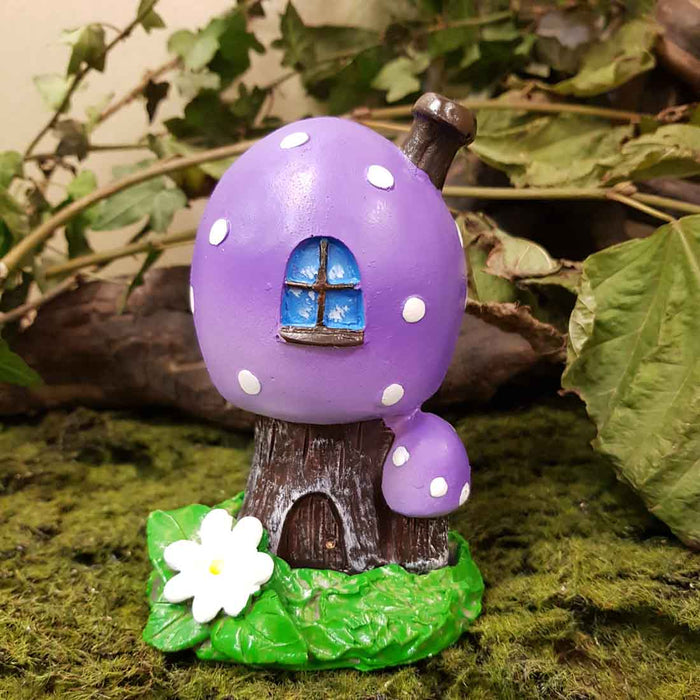 Purple Smoking Toadstool Incense Cone Holder (approx. 12x8.5cm)