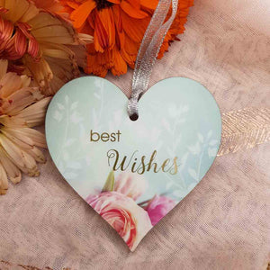 Best Wishes Hanging Heart