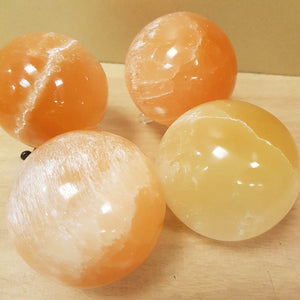 Orange Selenite Sphere