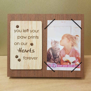 Cat You Left Your Paw Prints On Our Hearts Forever (approx. 23x19x3cm)