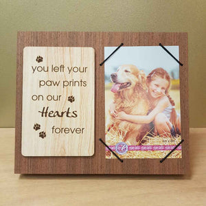 Dog You Left Your Paw Prints On Our Hearts Forever (approx. 23x19x3cm)