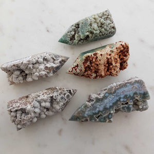 Orbicular Ocean Jasper Druzy Point