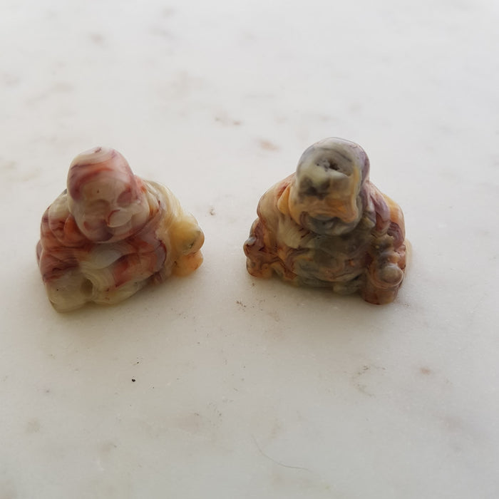 Crazy Lace Agate Buddha (assorted. approx. 3x3x2cm)