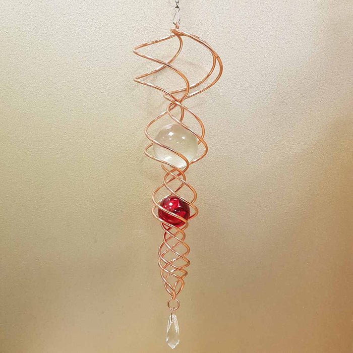Crystal & Copper Look Vortex Red (approx 34x11cm)