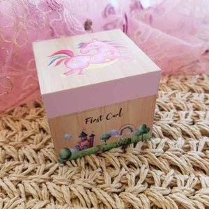 First Curl Unicorn Trinket Box