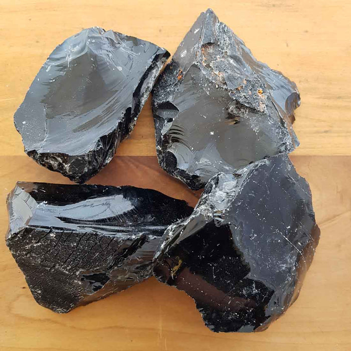 Black Obsidian Rough Rock (assorted. approx. 2.7-7.5x1.8-5.6cm)