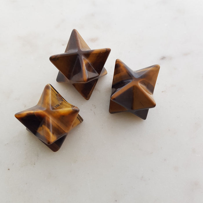 Gold Tiger's Eye Merkabah (assorted. approx. 2x2cm)