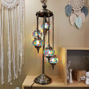 Rainbow Star 5 Tier Turkish Style Mosaic Lamp