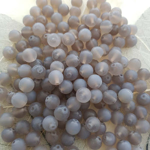 Agate Frosted Bead (assorted. approx. 8mm round)