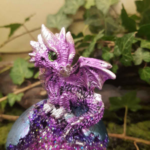 Purple Dragon On Crystal Ball with LED