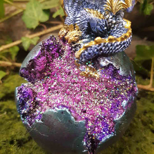 Blue Dragon On Crystal Ball with LED