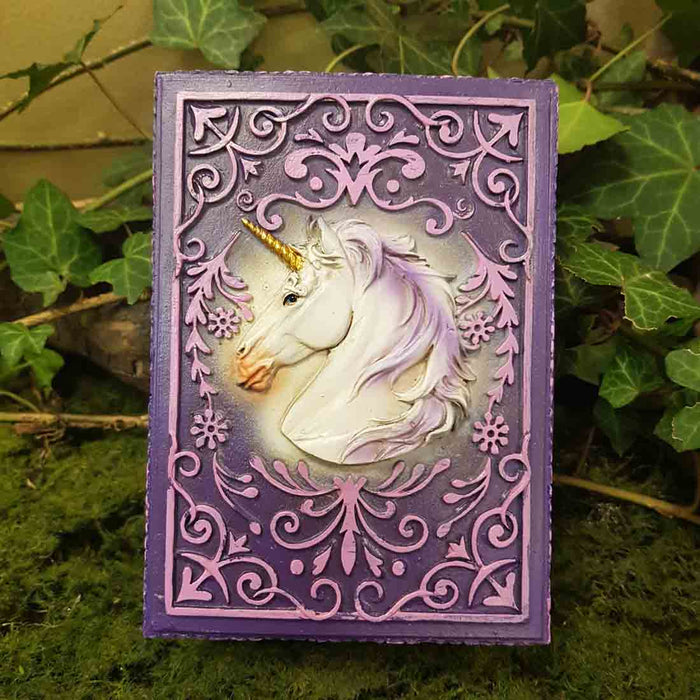 Purple Unicorn Trinket Box (approx 13.5x9.5x5.5cm)