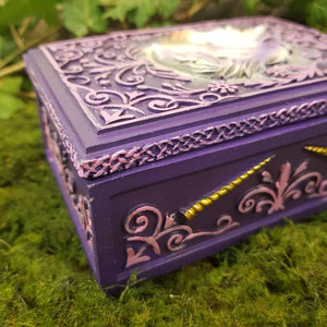 Purple Unicorn Trinket Box