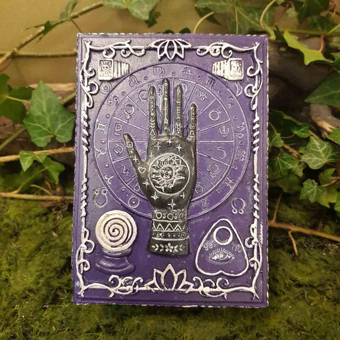 Purple Palmistry Box (approx 14x10x6cm)