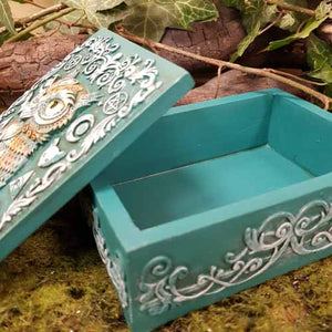 Green Owl Trinket Box 
