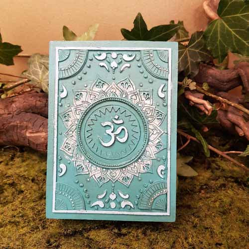 Teal Ohm Trinket Box (approx 13x9.5x5cm)