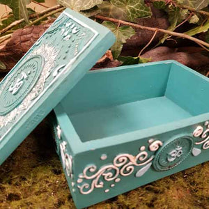 Teal Ohm Trinket Box