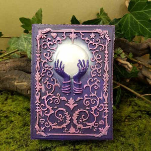 Purple Orb Hands Trinket Box 