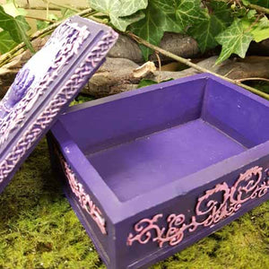 Purple Orb Hands Trinket Box 