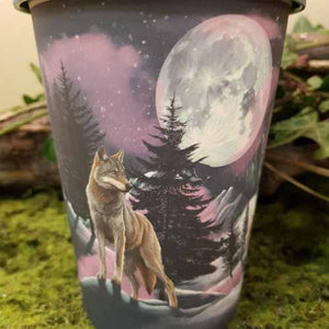 Wolf Pack Biodegradable Travel Mug by Lisa Parker