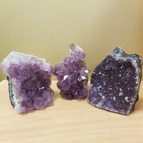 Amethyst Cluster with Cut Base (assorted. approx. 9.7-12x6-11cm)