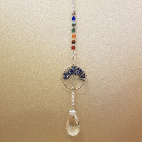 Lapis Third Eye Chakra Tree of Life Hanging Prism/Suncatcher (assorted)