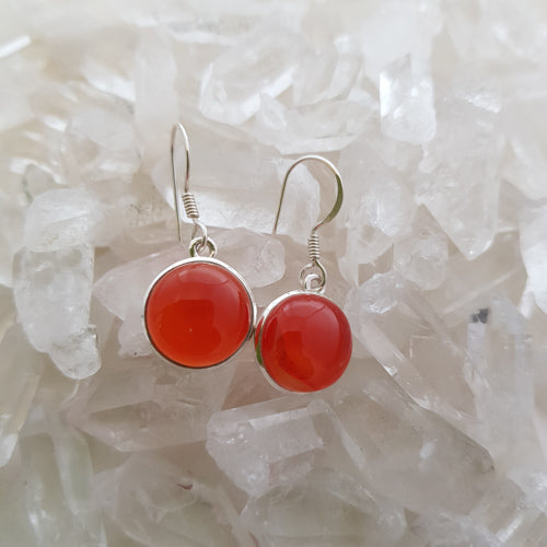 Carnelian Earrings (sterling silver)