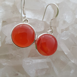 Carnelian Earrings (sterling silver)