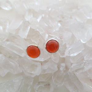 Carnelian Stud Earrings