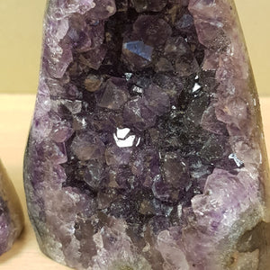 Amethyst Cluster with Polished Edge and Cut Base